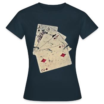 A3A2 ACAB Spielkarte - Frauen T-Shirt - Navy - Vorne - AI Model Female 172 dark (172cm)