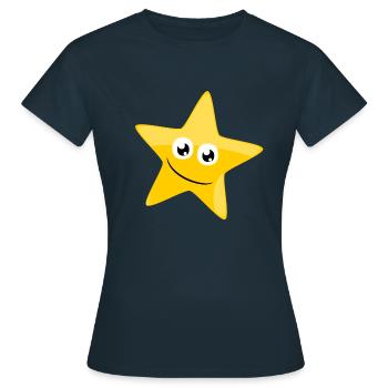 Astérisque - T-shirt Femme - marine - Devant - AI Model Female 172 dark (172cm)
