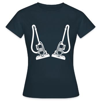 Icône d’aspirateur - T-shirt Femme - marine - Devant - AI Model Female 172 dark (172cm)