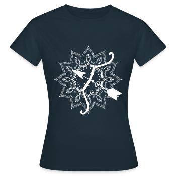 Bow and Arrow / Shooting - Women's T-Shirt - navy - Front - AI Model Female 172 dark (172cm)