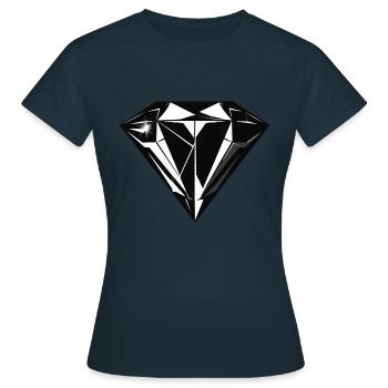 Diamond Jewel Symbol - Women's T-Shirt - navy - Front - AI Model Female 172 dark (172cm)