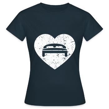 Lit Amour - T-shirt Femme - marine - Devant - AI Model Female 172 dark (172cm)