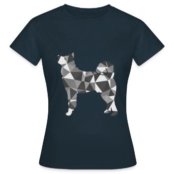 Polygon Akita - Frauen T-Shirt - Navy - Vorne - AI Model Female 172 dark (172cm)