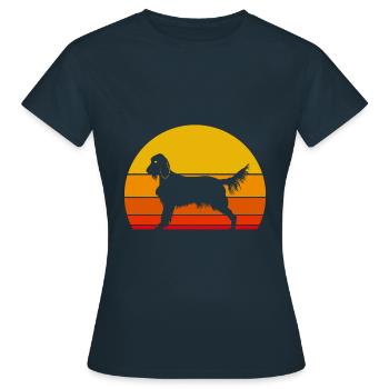 Setter irlandais - T-shirt Femme - marine - Devant - AI Model Female 172 dark (172cm)