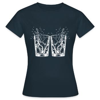 Tequila Drink - Frauen T-Shirt - Navy - Vorne - AI Model Female 172 dark (172cm)
