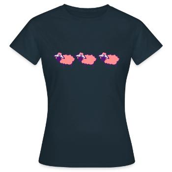 Troupeau de moutons - T-shirt Femme - marine - Devant - AI Model Female 172 dark (172cm)