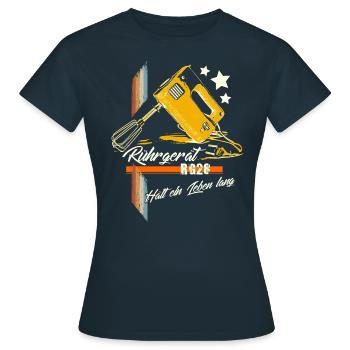 DDR KULT Rührgerät RG28 Ostalgie Retro - Frauen T-Shirt - Navy - Vorne - AI Model Female 172 dark (172cm)