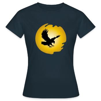 Aigle volant dans le ciel Aigle Ailes - T-shirt Femme - marine - Devant - AI Model Female 172 dark (172cm)
