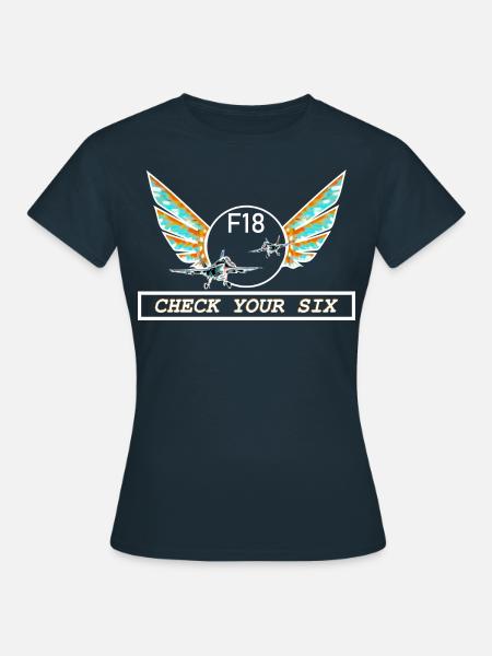 Check Your Six - Frauen T-Shirt - Navy