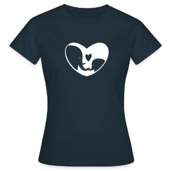 Éléphant - éléphant - T-shirt Femme - marine - Devant - AI Model Female 172 dark (172cm)