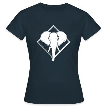 Éléphant - éléphant - T-shirt Femme - marine - Devant - AI Model Female 172 dark (172cm)