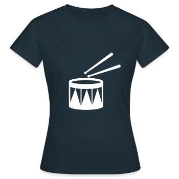 Drums - Drum - Musicians - Women's T-Shirt - navy - Front - AI Model Female 172 dark (172cm)