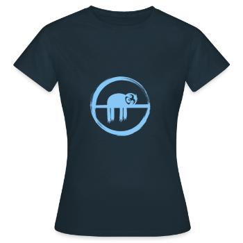 Faultier - Sloth - T-shirt Femme - marine - Devant - AI Model Female 172 dark (172cm)