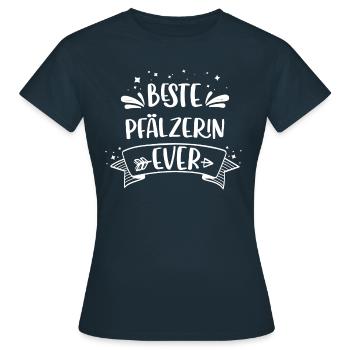 Pfalz Pfälzer Rheinlandpfalz Heimat Spruch - Frauen T-Shirt - Navy - Vorne - AI Model Female 172 dark (172cm)