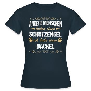 Dackel Dachshund Hund Hundehalter - Frauen T-Shirt - Navy - Vorne - AI Model Female 172 dark (172cm)