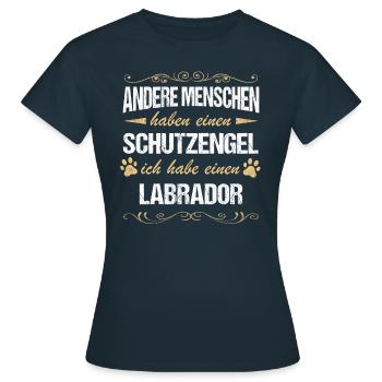 Labrador Hund Hundehalter - Frauen T-Shirt - Navy - Vorne - AI Model Female 172 dark (172cm)