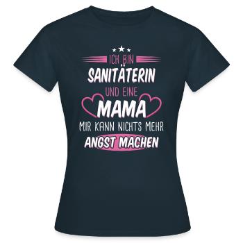 Sanitäter Rettungssanitäterin Sanitäterin Spruch - Frauen T-Shirt - Navy - Vorne - AI Model Female 172 dark (172cm)