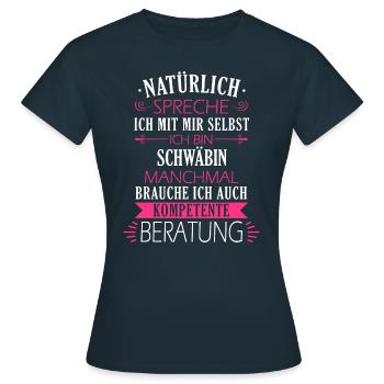 Schwaben Schwabe Schwaben Oberschwaben - Frauen T-Shirt - Navy - Vorne - AI Model Female 172 dark (172cm)