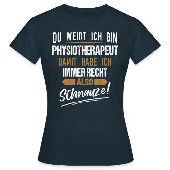 Physiotherapeut Physio Praxis Physiotherapie - Frauen T-Shirt - Navy - Vorne - AI Model Female 172 dark (172cm)