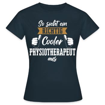 Physiotherapeut Physio Praxis Physiotherapie - Frauen T-Shirt - Navy - Vorne - AI Model Female 172 dark (172cm)