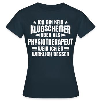 Physiotherapeut Physio Praxis Physiotherapie - Frauen T-Shirt - Navy - Vorne - AI Model Female 172 dark (172cm)