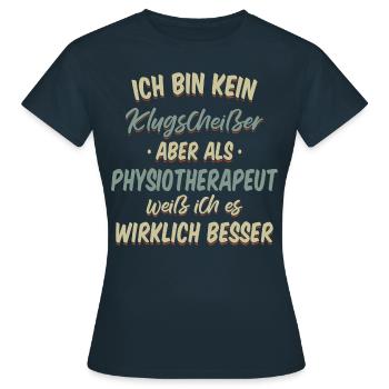 Physiotherapeut Physio Praxis Physiotherapie - Frauen T-Shirt - Navy - Vorne - AI Model Female 172 dark (172cm)