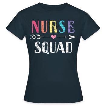 Nurse night shift - Women's T-Shirt - navy - Front - AI Model Female 172 dark (172cm)