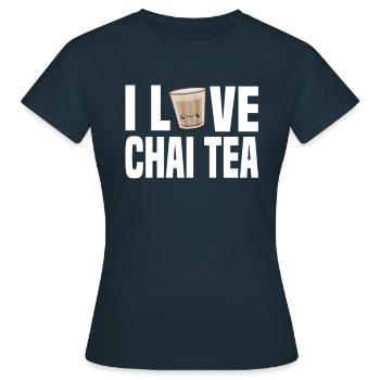 Chai-tee-latte - T-shirt Femme - marine - Devant - AI Model Female 172 dark (172cm)
