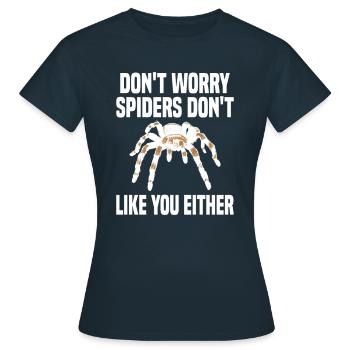Tarentule Arachnide de compagnie - T-shirt Femme - marine - Devant - AI Model Female 172 dark (172cm)