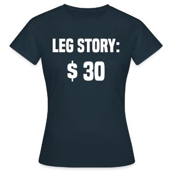 Leg amputee leg - Women's T-Shirt - navy - Front - AI Model Female 172 dark (172cm)