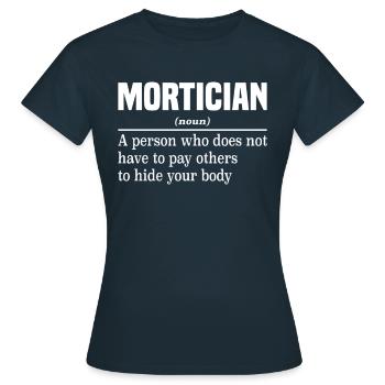 Bestatter Beerdigung - Frauen T-Shirt - Navy - Vorne - AI Model Female 172 dark (172cm)