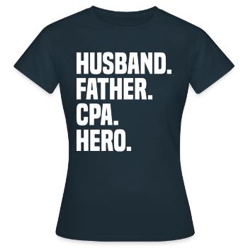 Auditeur Comptabilité - T-shirt Femme - marine - Devant - AI Model Female 172 dark (172cm)