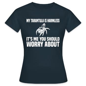 Tarentule Arachnide de compagnie - T-shirt Femme - marine - Devant - AI Model Female 172 dark (172cm)