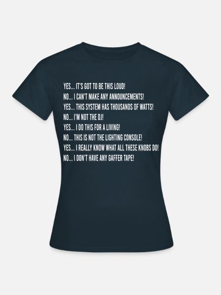 Tontechniker Tontechnik Musik - Frauen T-Shirt - Navy
