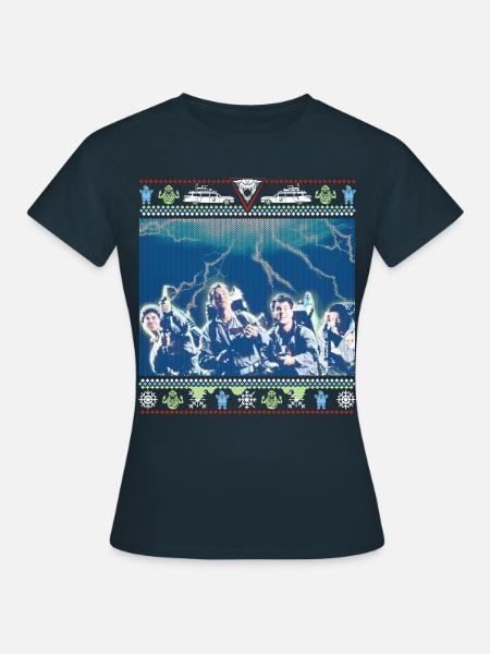 Ghostbusters Hauptcharaktere Weihnachtspulli - Frauen T-Shirt - Navy