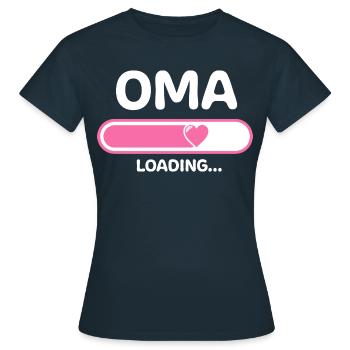 Oma Großmutter Geschenkideen Enkelkind - Frauen T-Shirt - Navy - Vorne - AI Model Female 172 dark (172cm)