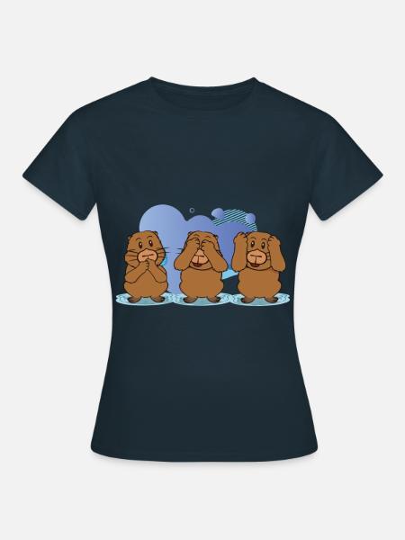 capybara wasserschweine - Frauen T-Shirt - Navy
