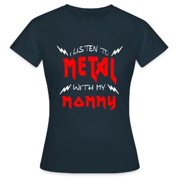 Chemise en métal lourd pour enfants - T-shirt Femme - marine - Devant - AI Model Female 172 dark (172cm)