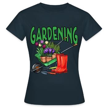 Garden Friends Nursery Nature Gift - Women's T-Shirt - navy - Front - AI Model Female 172 dark (172cm)