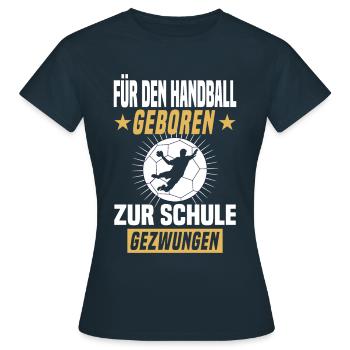 Handball Sprungwurf Ball Handballspieler Geschenk - Frauen T-Shirt - Navy - Vorne - AI Model Female 172 dark (172cm)