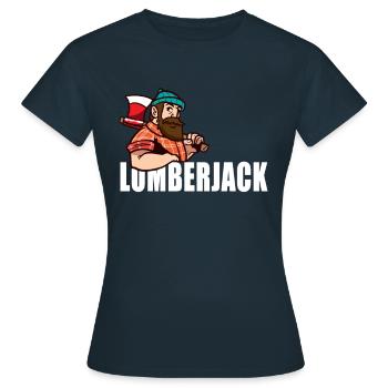 Lumberjack - Bûcheron - T-shirt Femme - marine - Devant - AI Model Female 172 dark (172cm)