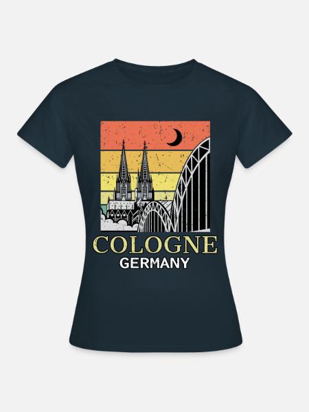 Köln Kölner Dom Shirt - Frauen T-Shirt - Navy