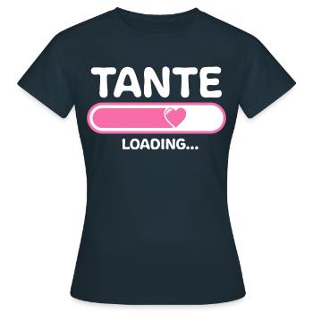Tante 2022 Glückwunsch - Frauen T-Shirt - Navy - Vorne - AI Model Female 172 dark (172cm)