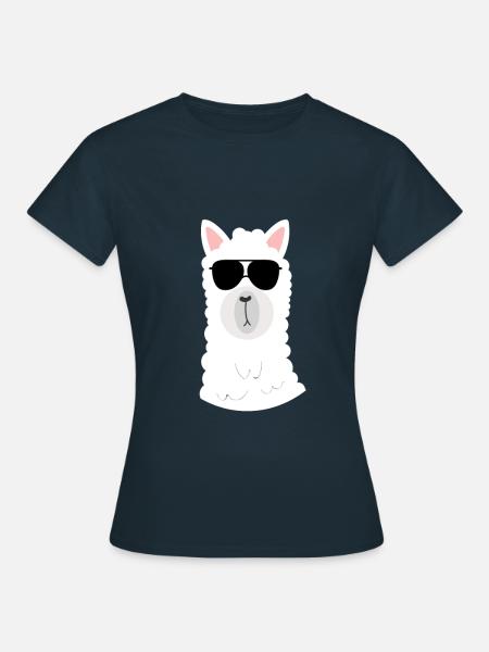 LAMA - LLAMA - Frauen T-Shirt - Navy