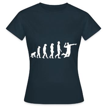 Evolutionssalve - Frauen T-Shirt - Navy - Vorne - AI Model Female 172 dark (172cm)