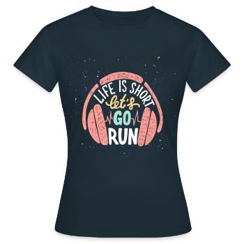 Laufen - Frauen T-Shirt - Navy - Vorne - AI Model Female 172 dark (172cm)