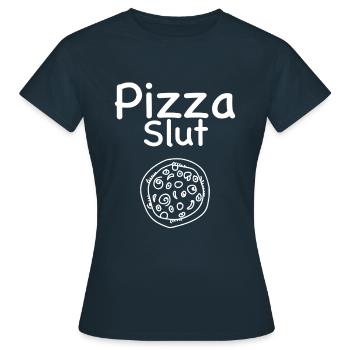 Pizza Accro - T-shirt Femme - marine - Devant - AI Model Female 172 dark (172cm)
