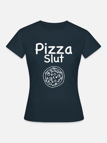 Pizza Süchtig - Frauen T-Shirt - Navy