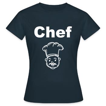 Chefkoch - Frauen T-Shirt - Navy - Vorne - AI Model Female 172 dark (172cm)