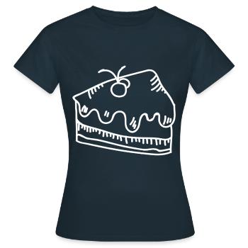 Gâteau - T-shirt Femme - marine - Devant - AI Model Female 172 dark (172cm)